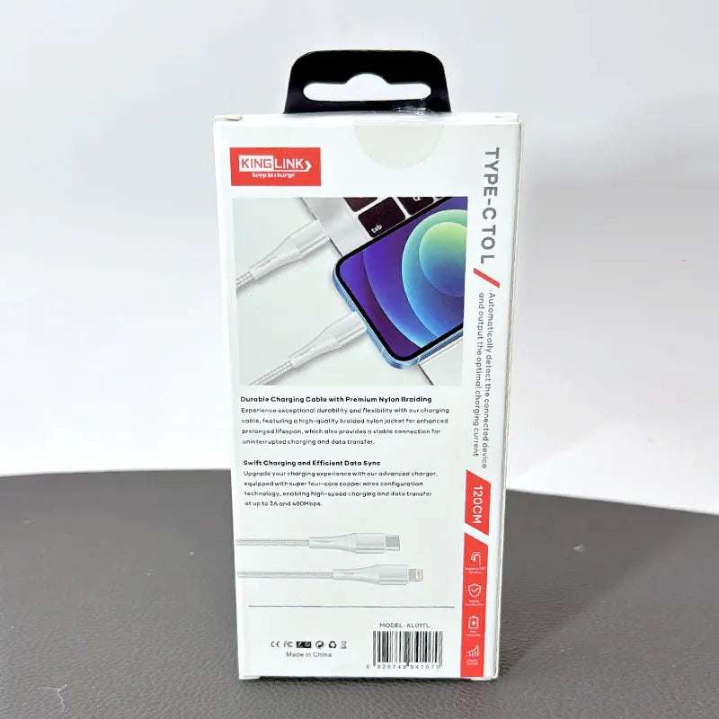 Kinglink KL01TL 1m 20W Type-C to Lightning Cable