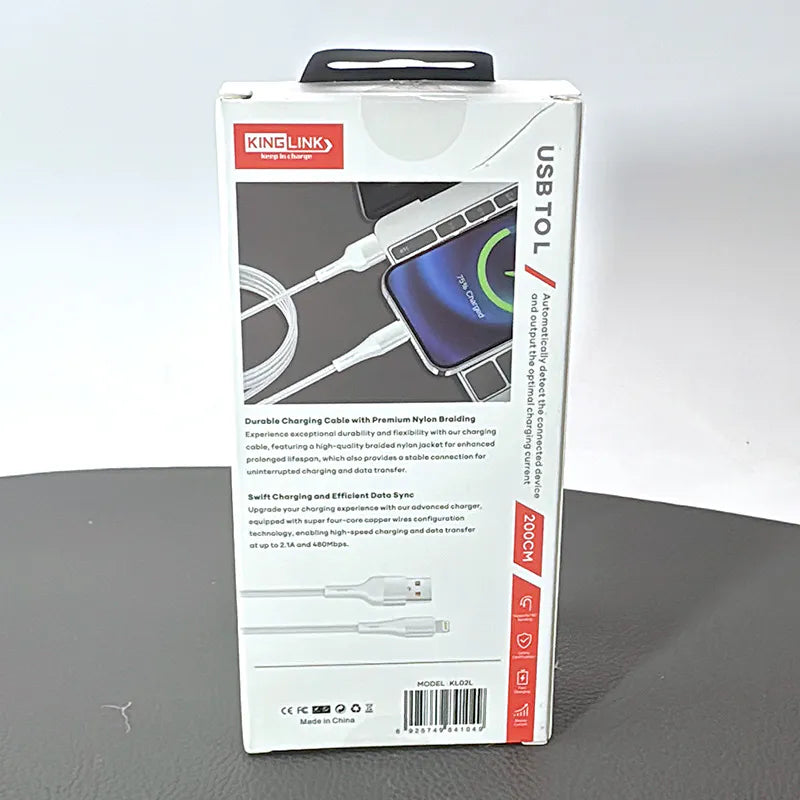 Kinglink KL02L 2m USB-A to Lightning Cable