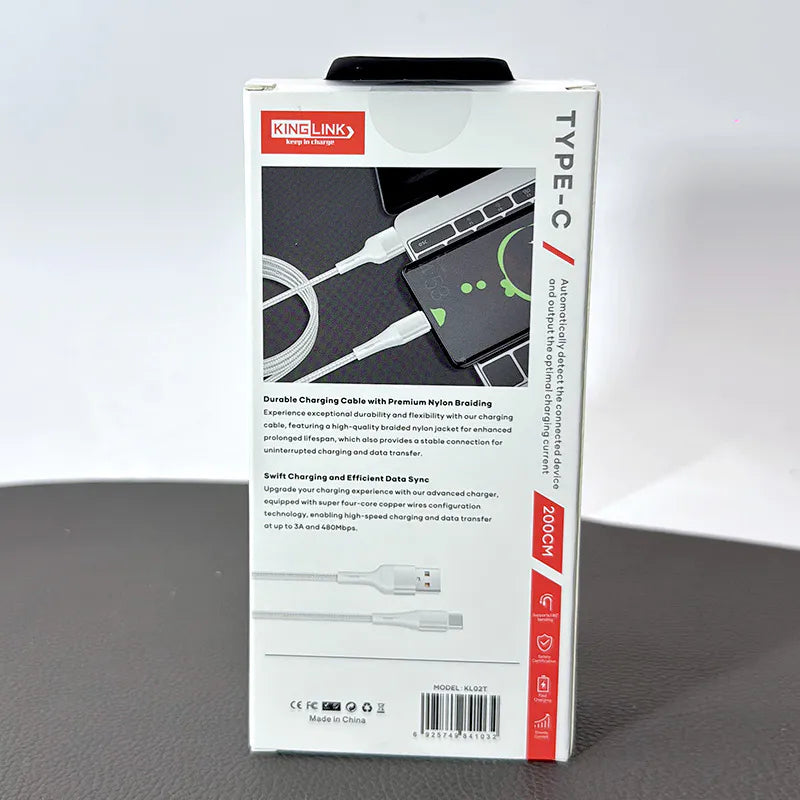 Kinglink KL02T 2m USB-A to C Cable