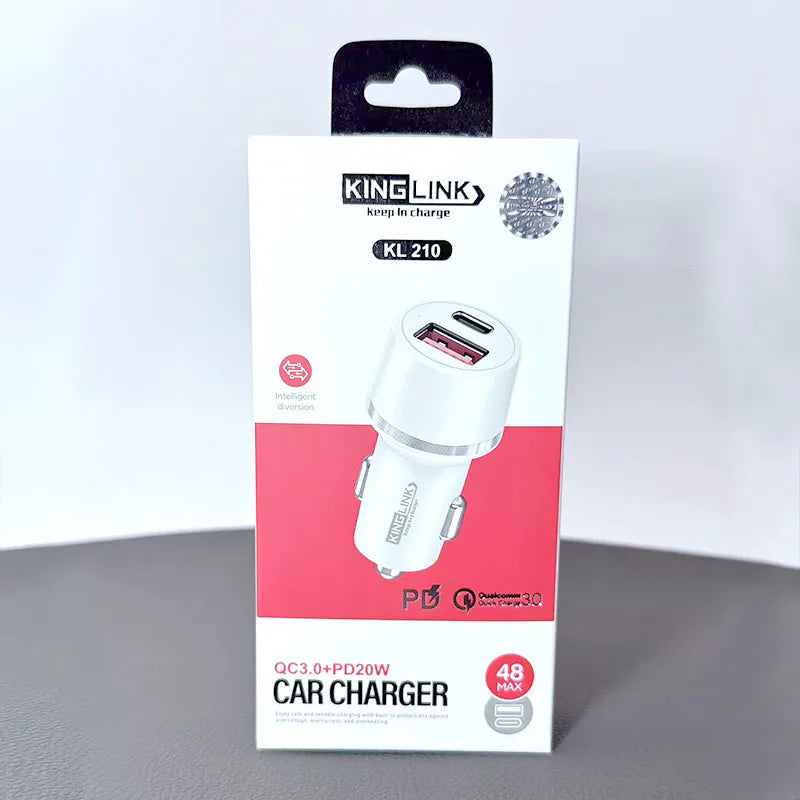 Kinglink KL210 20W 2 USB A+C car charger