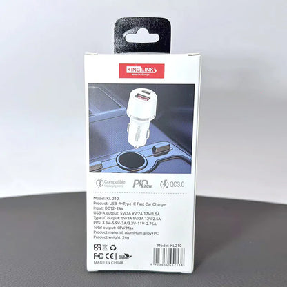 Kinglink KL210 20W 2 USB A+C car charger