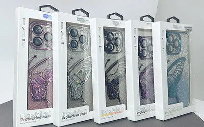Case for Iphone 13 Pro 6.1 Kinglink Glitter Sandy Butterfly