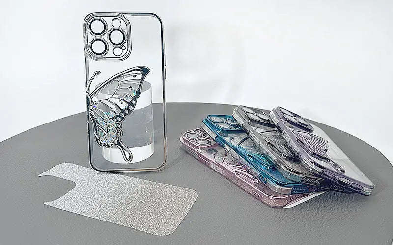 Case for Iphone 13 Pro max 6.7 Kinglink Glitter Sandy Butterfly