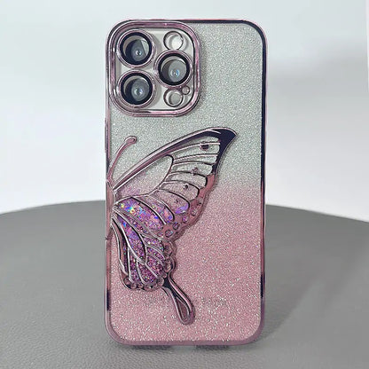 Case for Iphone 13 Pro 6.1 Kinglink Glitter Sandy Butterfly