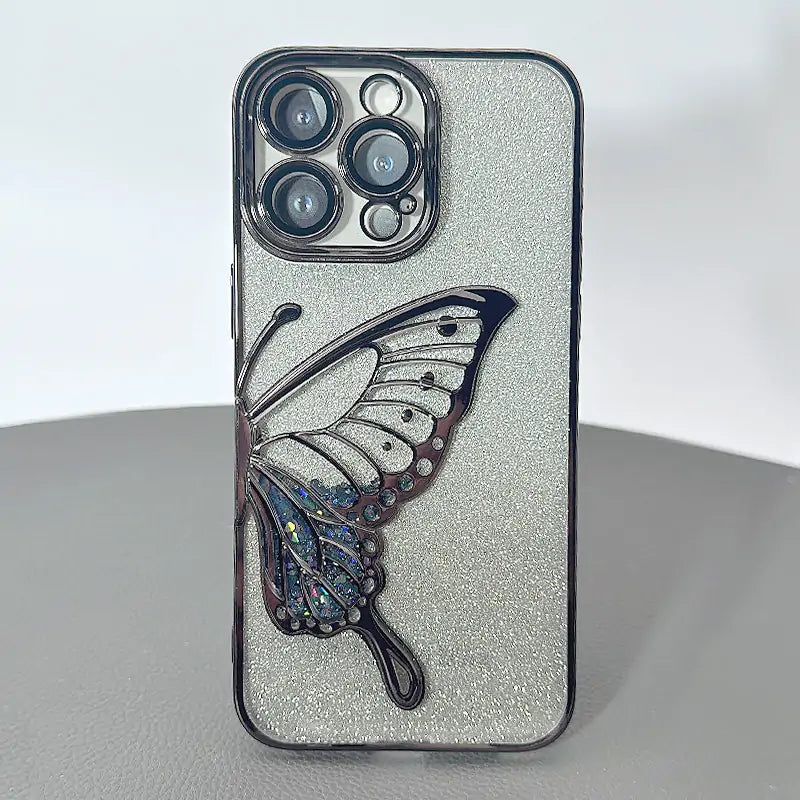 Case for Iphone 14 6.1 Kinglink Glitter Sandy Butterfly  (16e/13 6.1 fit)
