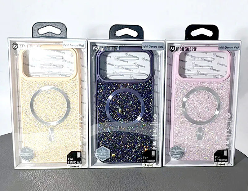 Case for iPhone 17 Pro 6.3 Maxguard Stylish Diamond MagFit