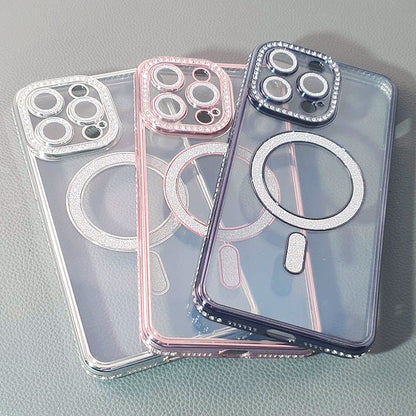 Case for Iphone 15 6.1 Kinglink Glitter Bling Design MagFit