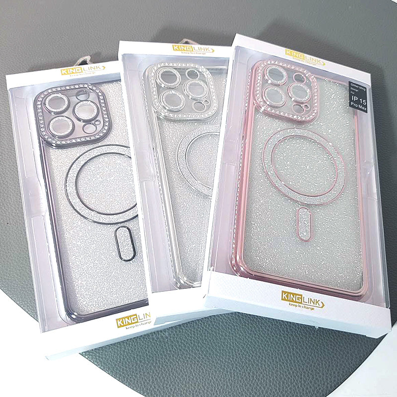 Case for Iphone 14 Pro max 6.7 Kinglink Glitter Bling Design MagFit
