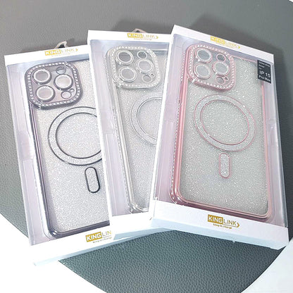 Case for Iphone 14 Plus / 15 Plus 6.7 Kinglink Glitter Bling Design MagFit