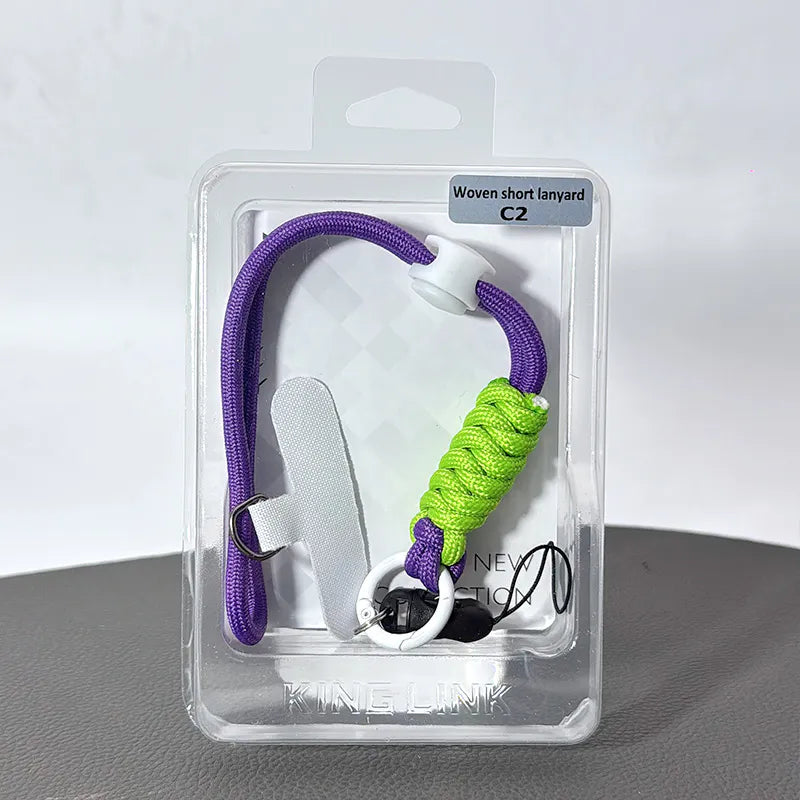 Kinglink woven short phone wrist Lanyard strap