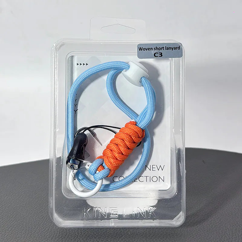 Kinglink woven short phone wrist Lanyard strap