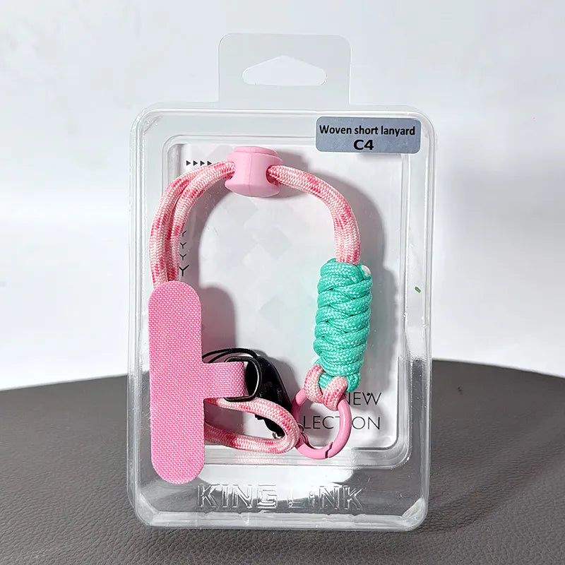 Kinglink woven short phone wrist Lanyard strap