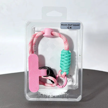 Kinglink woven short phone wrist Lanyard strap