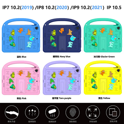 Case for iPad 11th (A16)/10th (A14) Cartoon Stand Letter