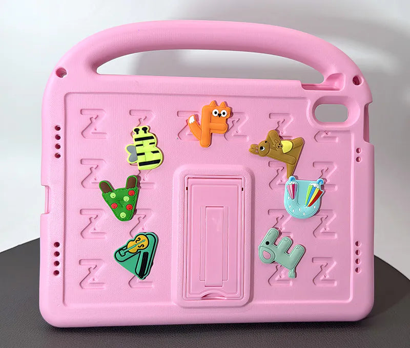 Case for iPad 7th 10.2 A10 Fusion/8th 10.2 A12/9th 10.2 ‌A13/ Pro 10.5/ Air3 10.5 Cartoon Stand  Letter