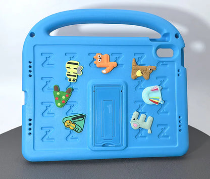 Case for iPad 7th 10.2 A10 Fusion/8th 10.2 A12/9th 10.2 ‌A13/ Pro 10.5/ Air3 10.5 Cartoon Stand  Letter