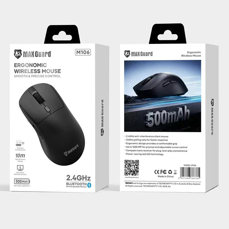Maxguard M106 Ergonomic Wireless Mouse
