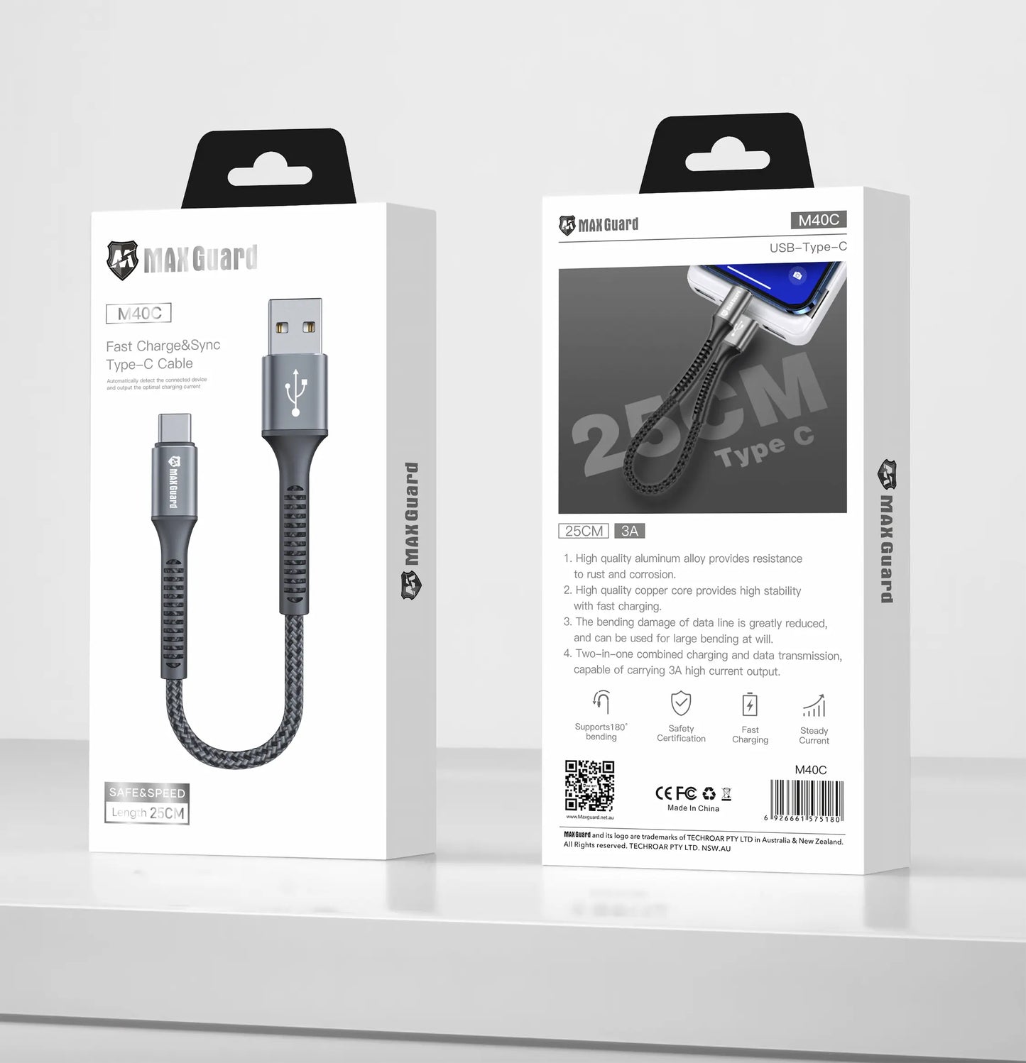 Maxguard M40C 25cm Type-C cable