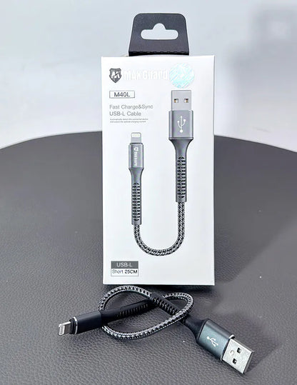Maxguard M40L 25cm USB-A to Lightning cable