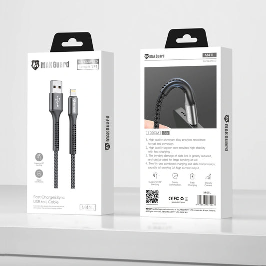 Maxguard M41L 1m USB-A to Lightning cable