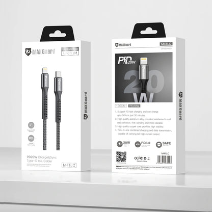 Maxguard M41LC 1m 20W Type-C to Lightning cable