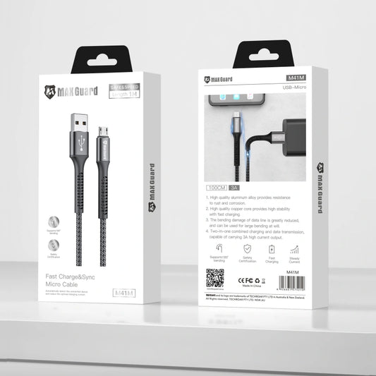 Maxguard M41M 1m USB-A to Micro cable