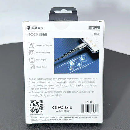 Maxguard M42L 2m USB-A to Lightning cable