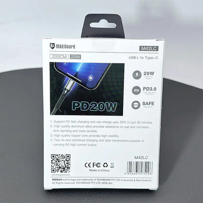 Maxguard M42LC 2m 20W Type-C to Lightning cable