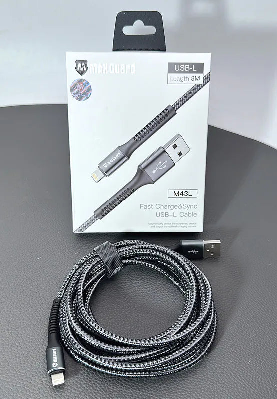 Maxguard M43L 3m USB-A to Lightning cable
