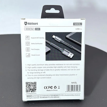 Maxguard M43L 3m USB-A to Lightning cable