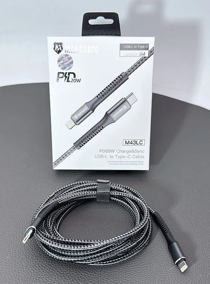 Maxguard M43LC 3m 20W Type-C to Lightning cable