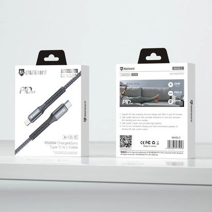Maxguard M43LC 3m 20W Type-C to Lightning cable