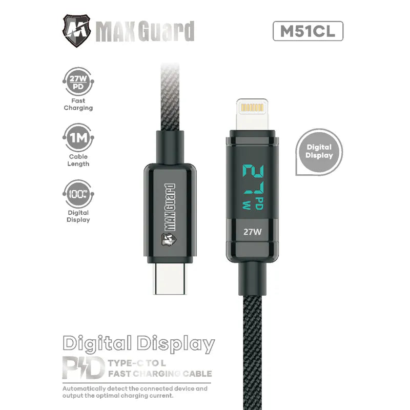 Maxguard M51CL 1m 27W Type-C to Lightning Cable