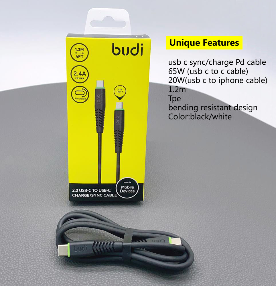 Budi M8J150TT 1.2m Type-C to C cable
