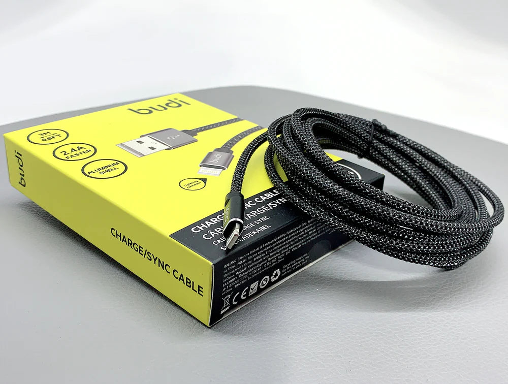Budi M8J206L 3m USB-A to Lightning cable