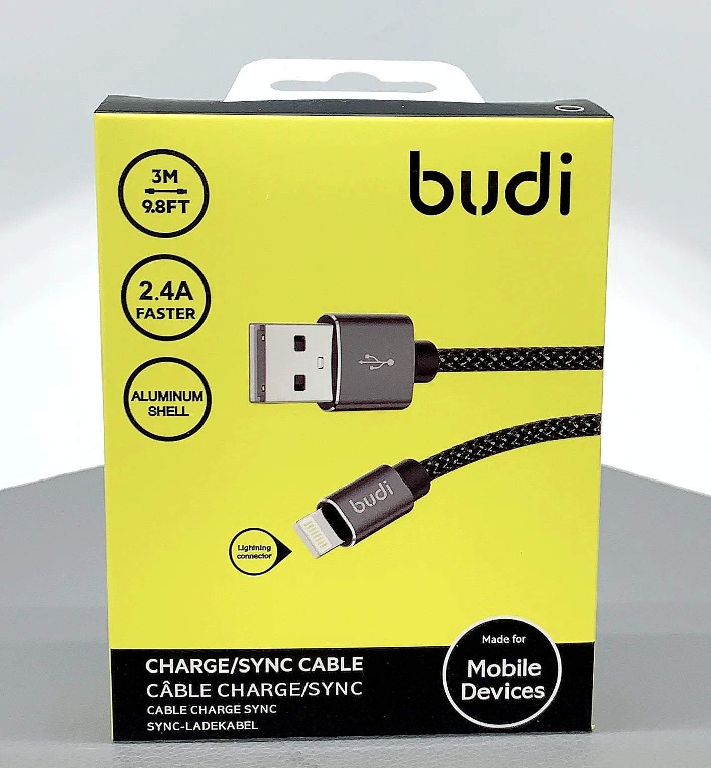Budi M8J206L 3m USB-A to Lightning cable