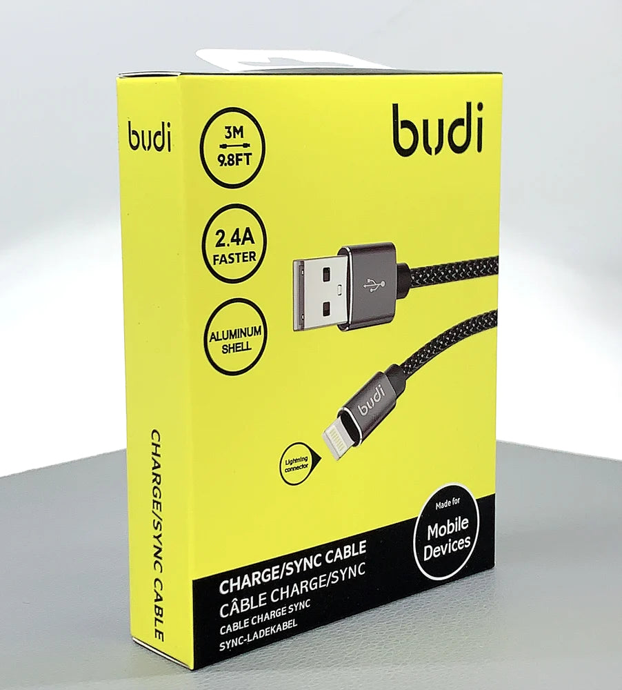 Budi M8J206L 3m USB-A to Lightning cable