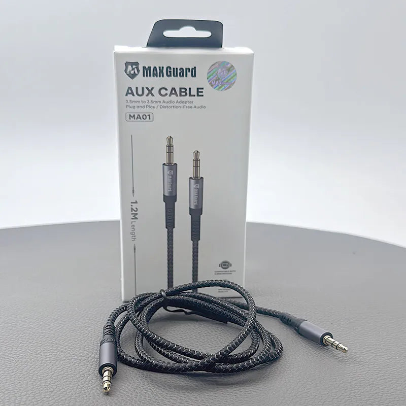 Maxguard MA01 Plug-and-Play 3.5mm AUX Cable (1.2m)