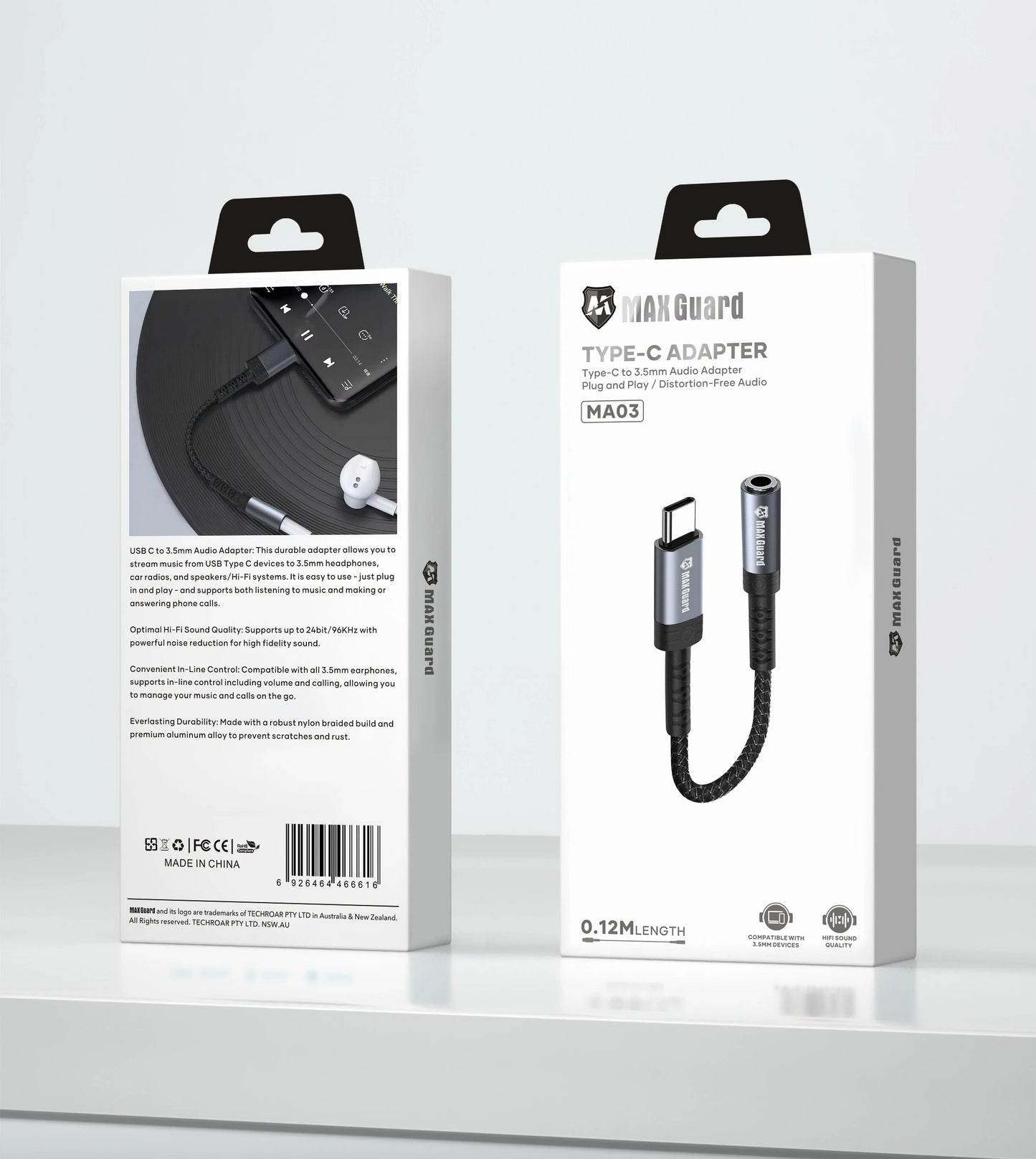 Maxguard MA03 Plug and Play USB-C Adapter (0.12m)