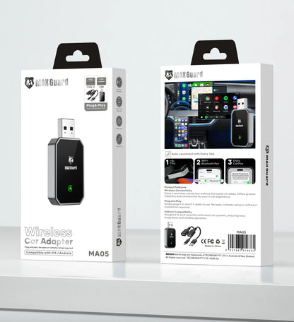 Maxguard MA05 2-in-1 Wireless Car Adapter