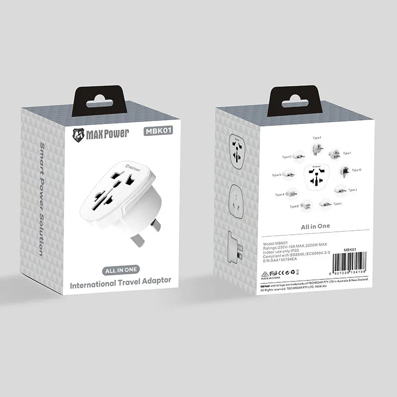Blackweb/maxpower BK01/MBK01 All-in-One Travel Adapter