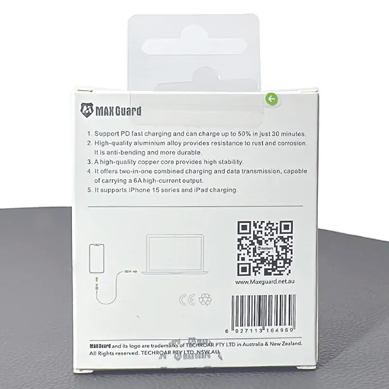 Maxguard MC01 1m 60W Type-C to C Cable