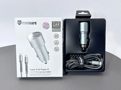Maxguard MC036CC 38W USB A+C car charger with Type-C to C combo