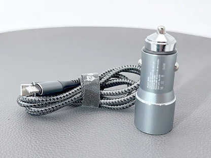 Maxguard MC036LC 38W USB A+C car charge with Type-C to Lightning combo