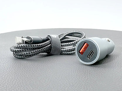 Maxguard MC036LC 38W USB A+C car charge with Type-C to Lightning combo