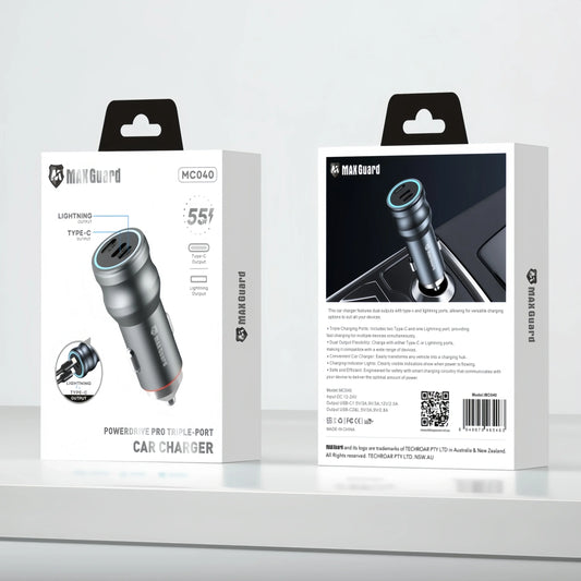 Maxguard MC040 55W USB C+C car charger