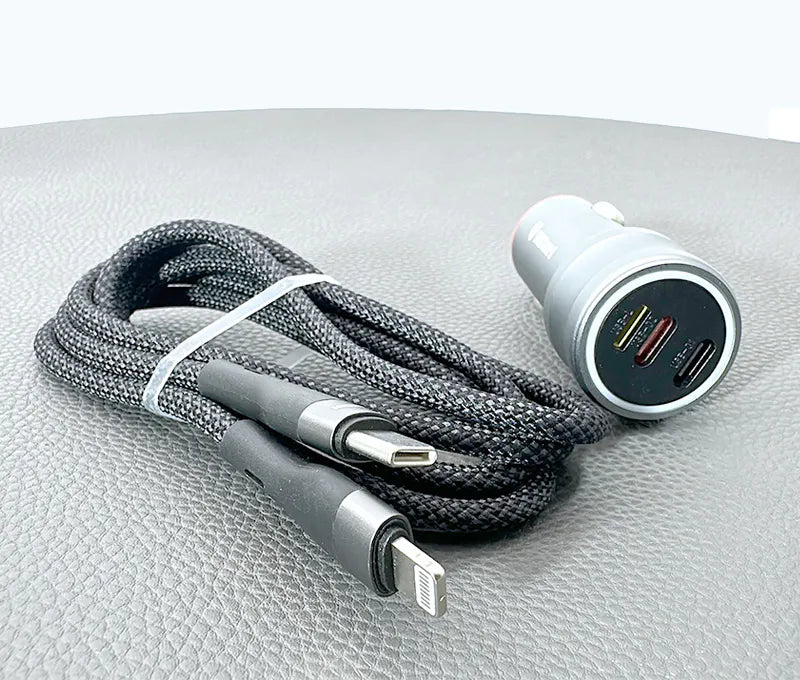 Maxguard MC040LC 55W 2 USB C+C car charger with Type-C to Lightning combo