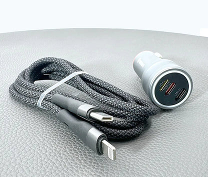 Maxguard MC040LC 55W 2 USB C+C car charger with Type-C to Lightning combo