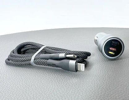 Maxguard MC040LC 55W 2 USB C+C car charger with Type-C to Lightning combo