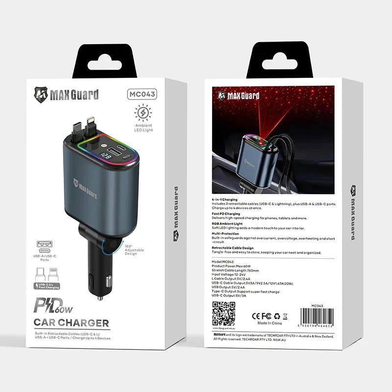 Maxguard MC043 PD 60W Car Charger